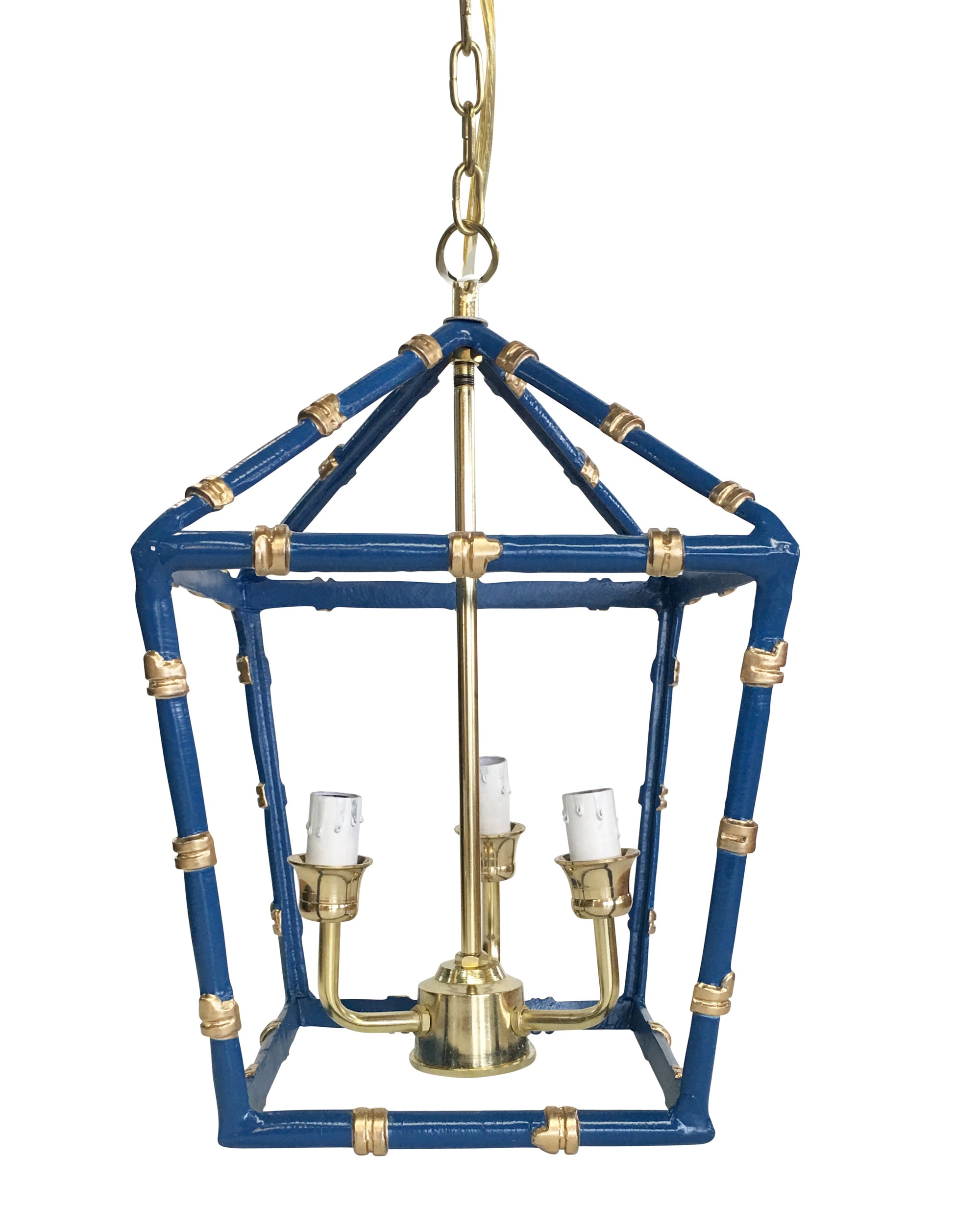 Dana Gibson Bamboo Lantern in Navy, Small