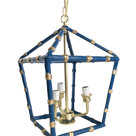 Dana Gibson Bamboo Lantern in Navy, Small