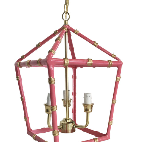 Dana Gibson Bamboo Lantern in Pink