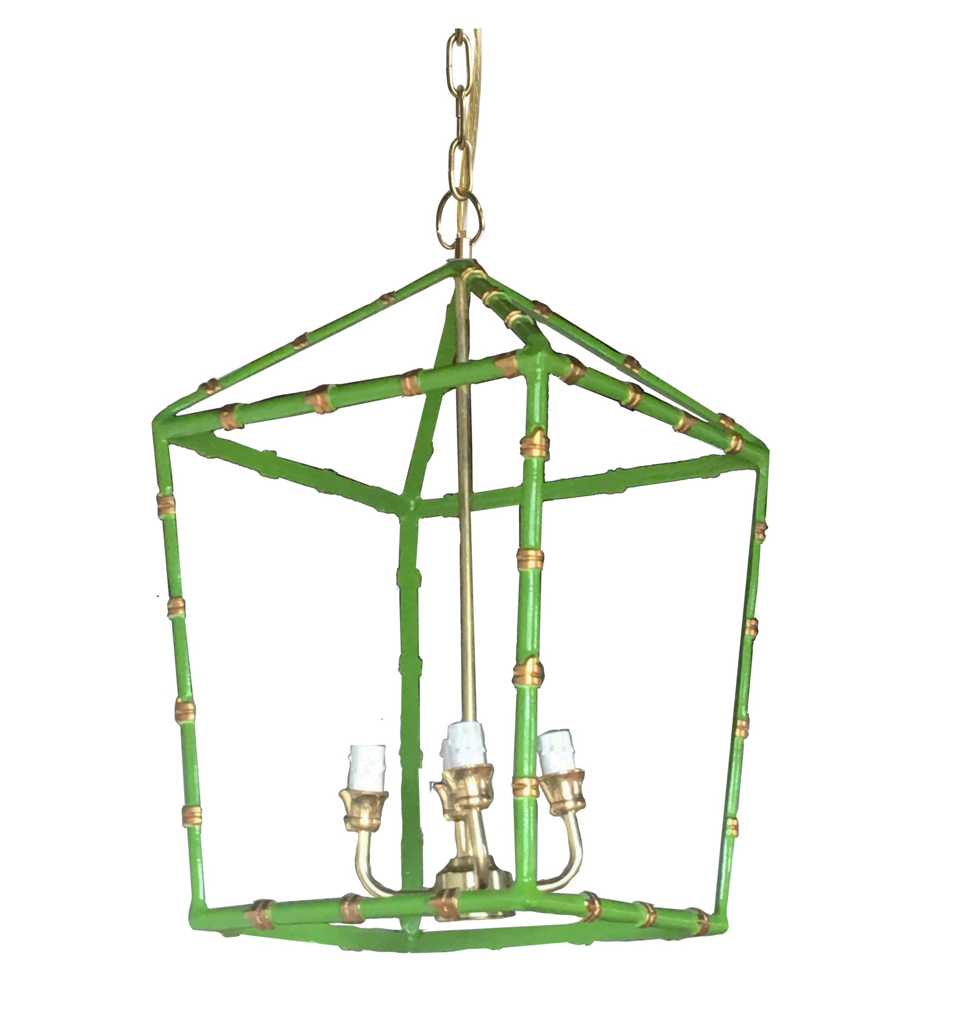 Dana Gibson Bamboo Lantern in Green, Large