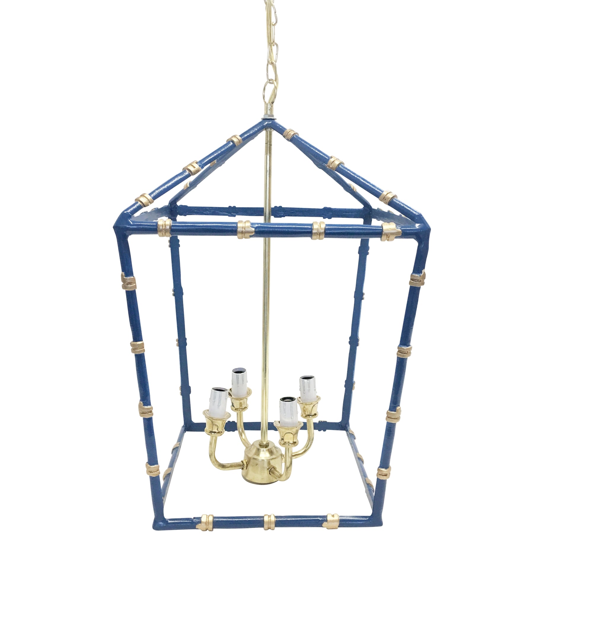 Dana Gibson Bamboo Lantern in Navy, Large