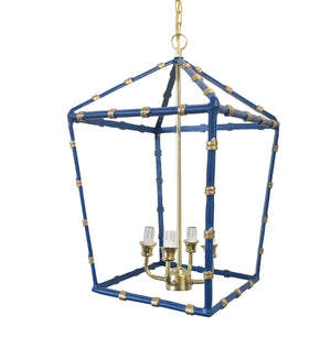 Dana Gibson Bamboo Lantern in Navy, Large