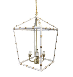 Dana Gibson Large Bamboo Lantern in White, 2ndQ