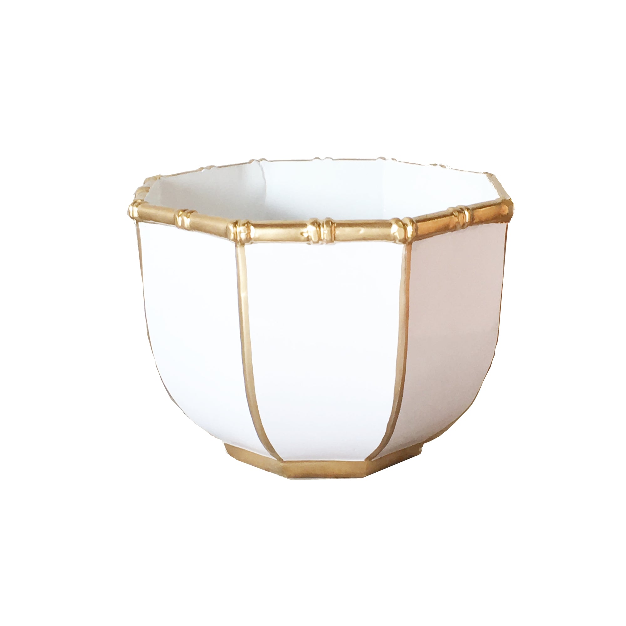 Dana Gibson Bamboo Bowl in White, Large