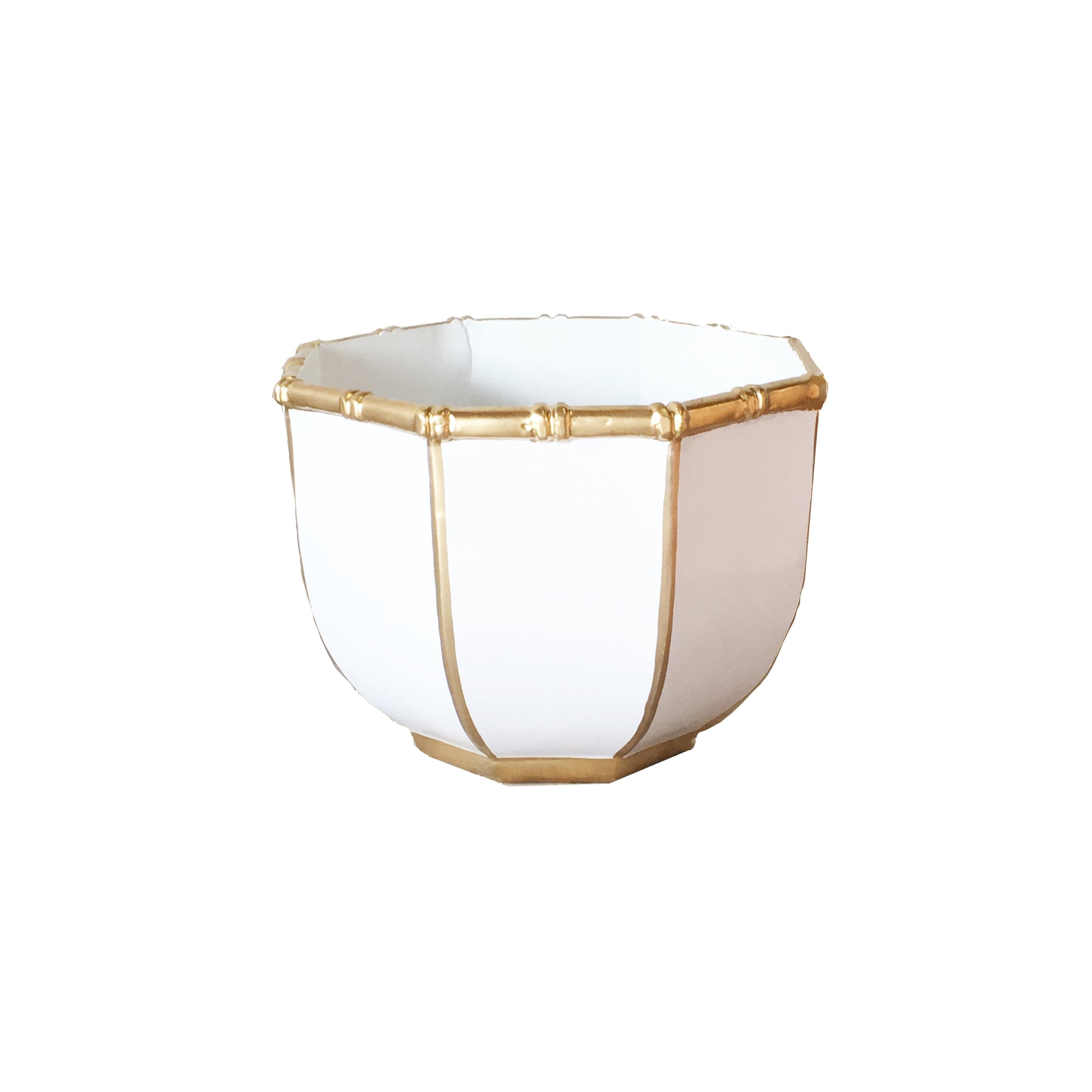 Dana Gibson Bamboo Bowl in White, Small