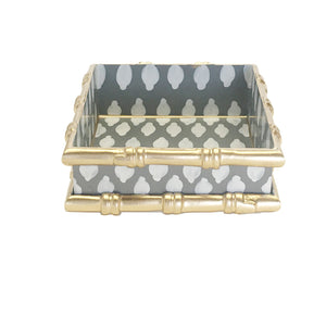 Dana Gibson Bamboo in Parsi Grey Square Tray