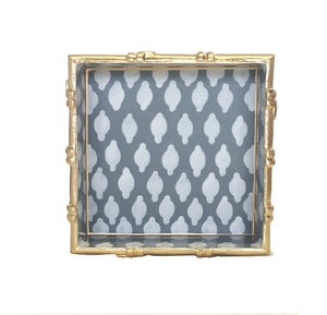 Dana Gibson Bamboo in Parsi Grey Square Tray