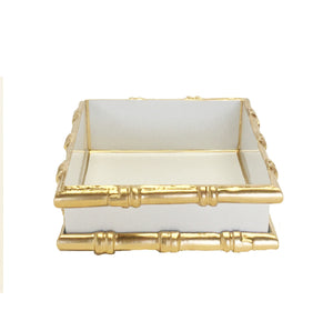 Dana Gibson Bamboo in White Square Tray