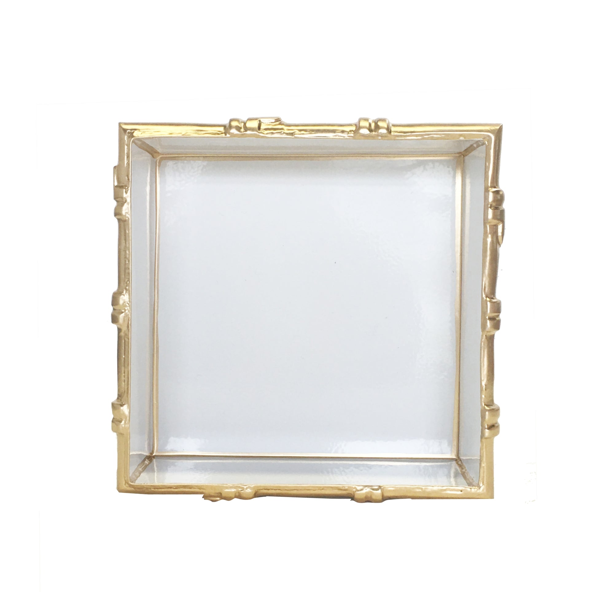 Dana Gibson Bamboo in White Square Tray