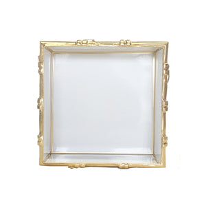 Dana Gibson Bamboo in White Square Tray