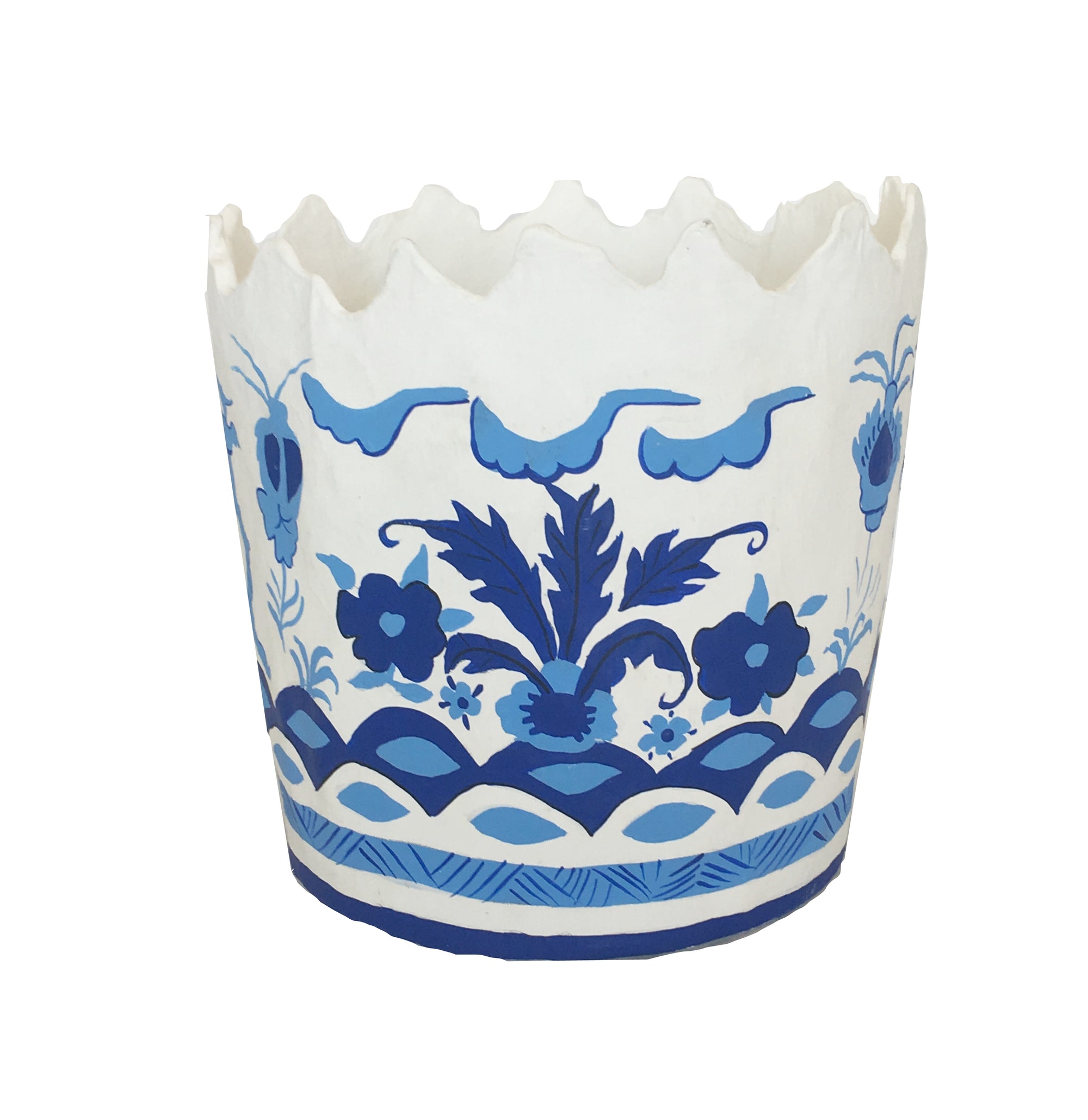 Sullivan Cachepot in Blue, Round