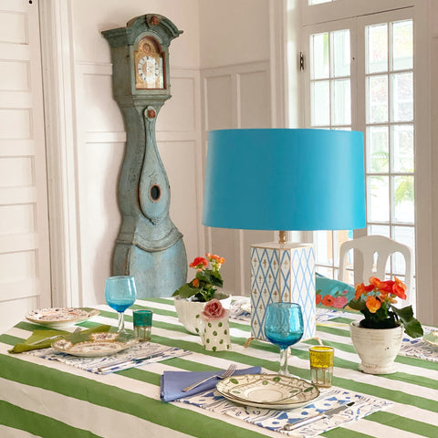 Dana Gibson Cabana Table Cloth in Green