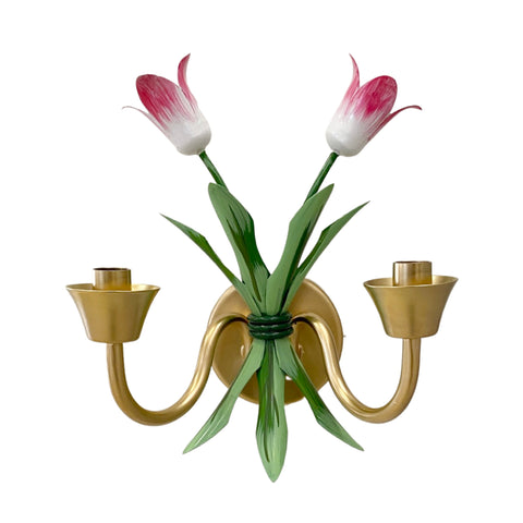 Tulip Sconce in Pink