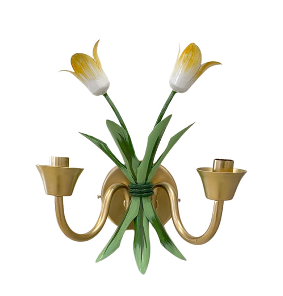 Tulip Sconce in Yellow