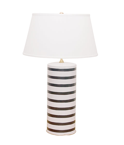 Dana Gibson Black Stripe Stacked Lamp