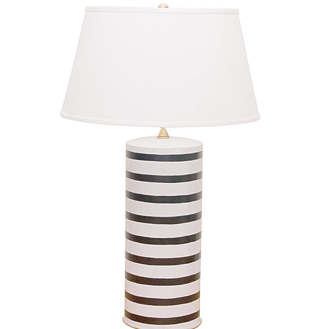 Dana Gibson Black Stripe Stacked Lamp