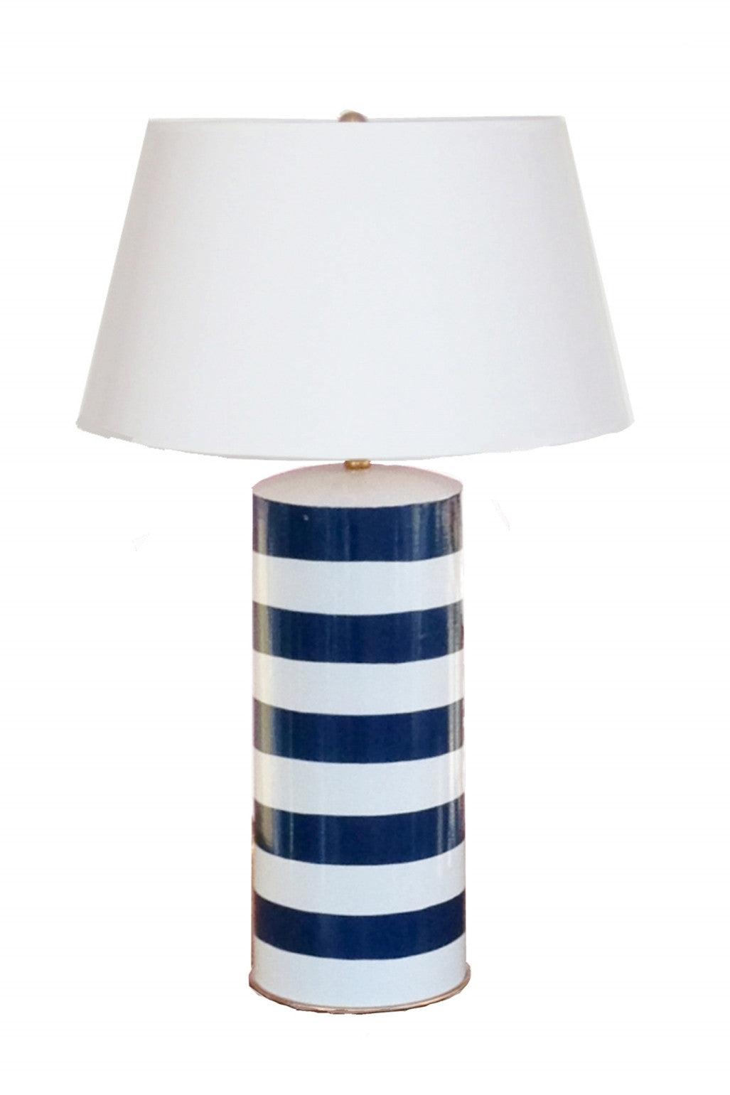 Dana Gibson Navy Stripe Stacked Lamp
