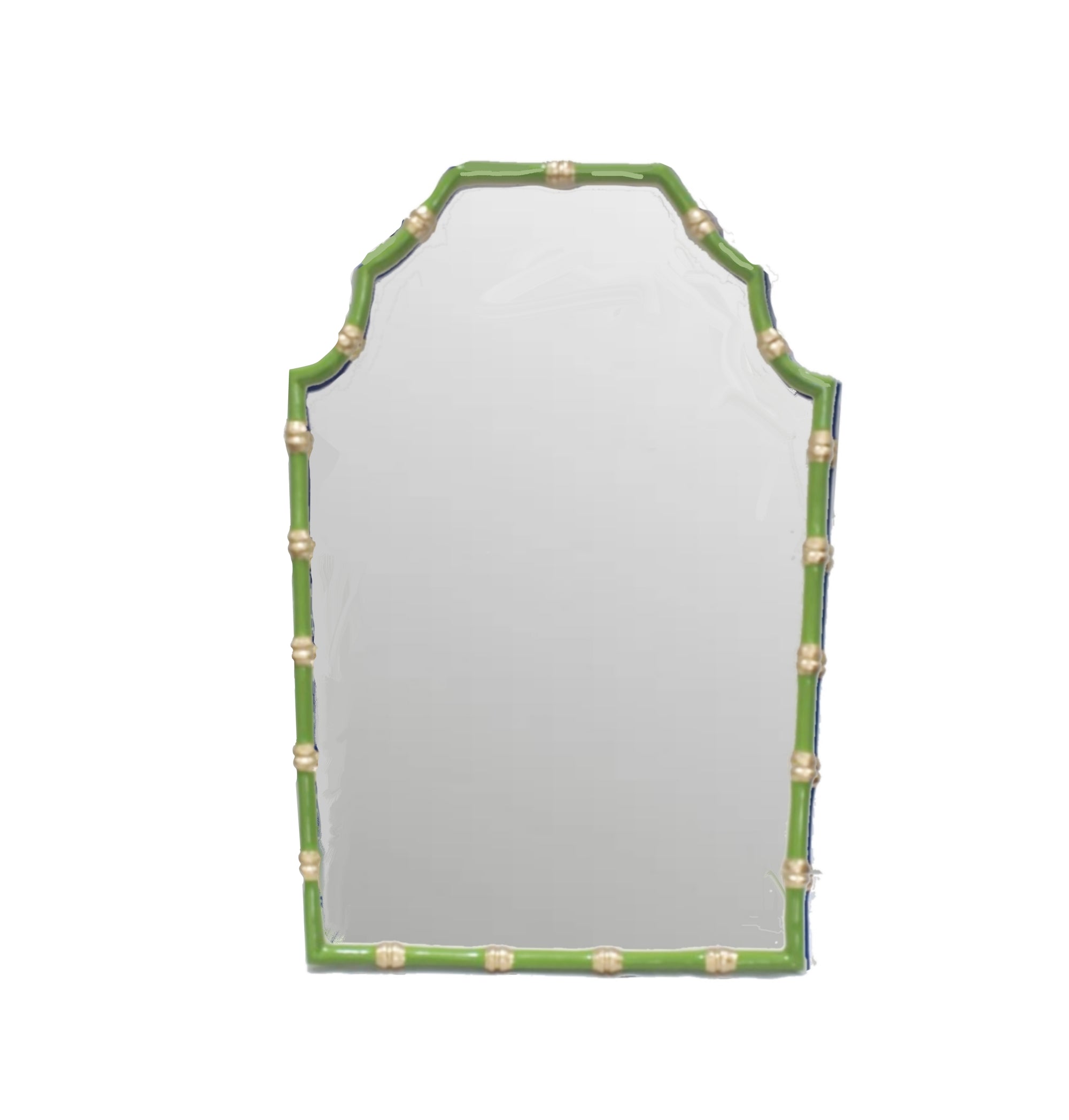 Dana Gibson Bamboo Mirror in Green, 2ndQ