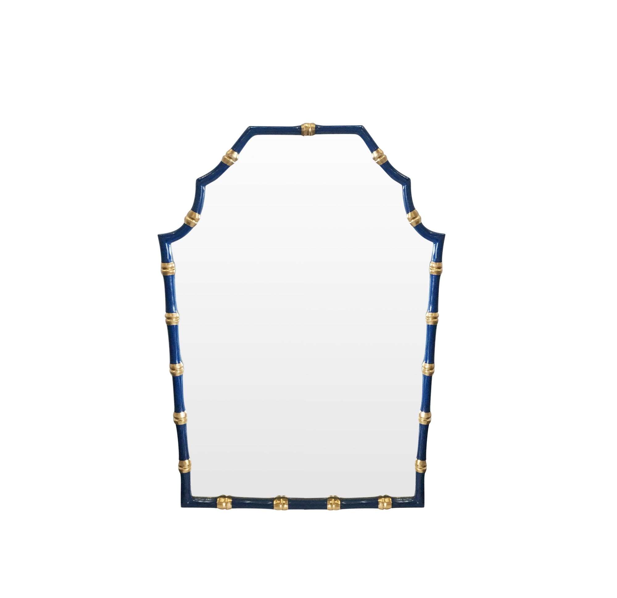 Dana Gibson Bamboo Mirror in Navy, 2ndQ