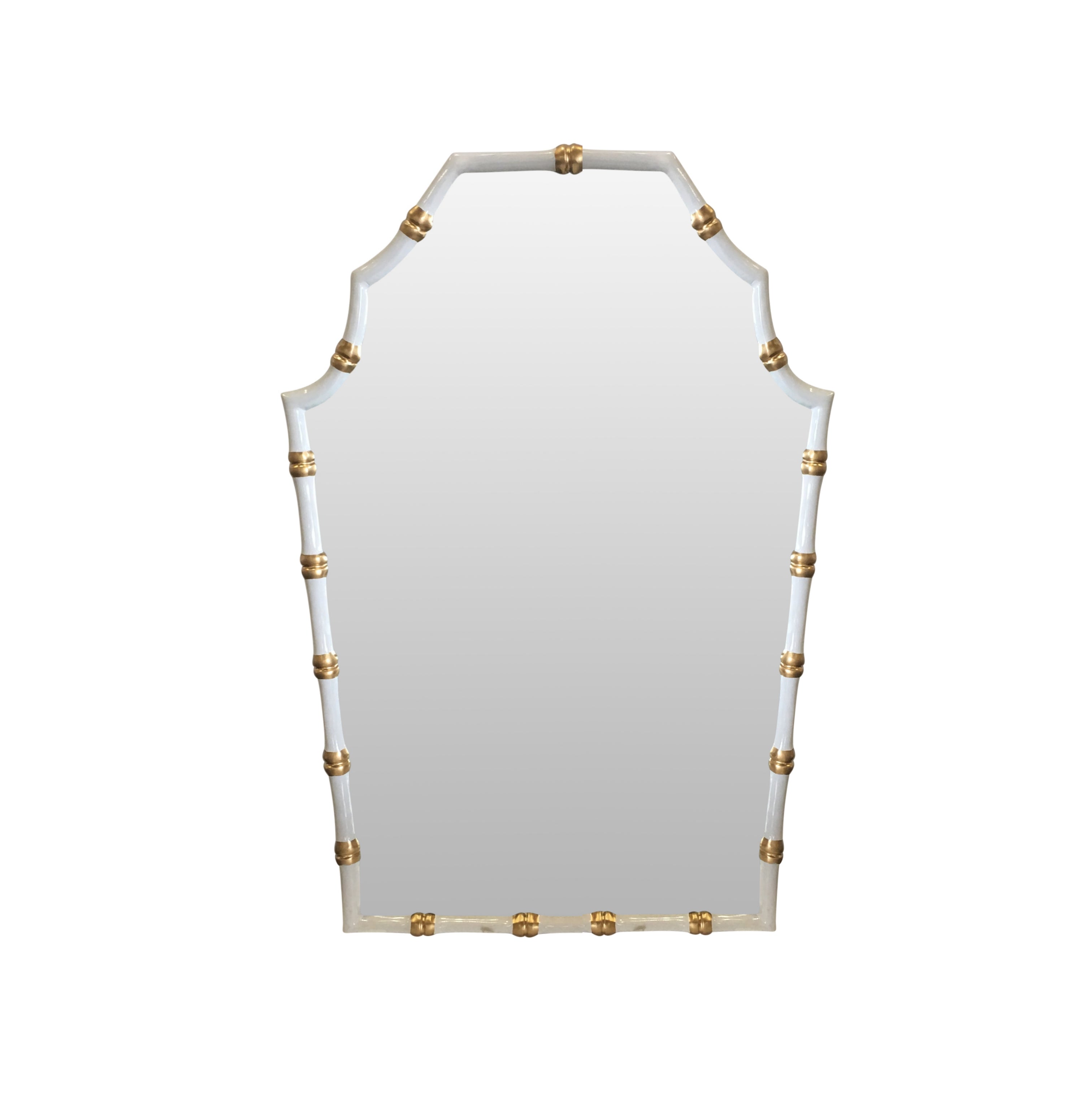 Dana Gibson Bamboo Mirror in White 2ndQ