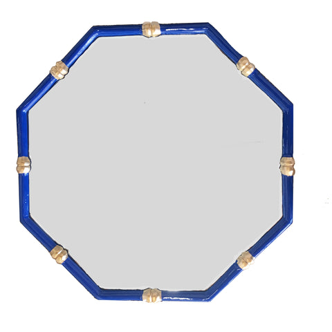 Dana Gibson Bamboo Mirror in Navy, Octo