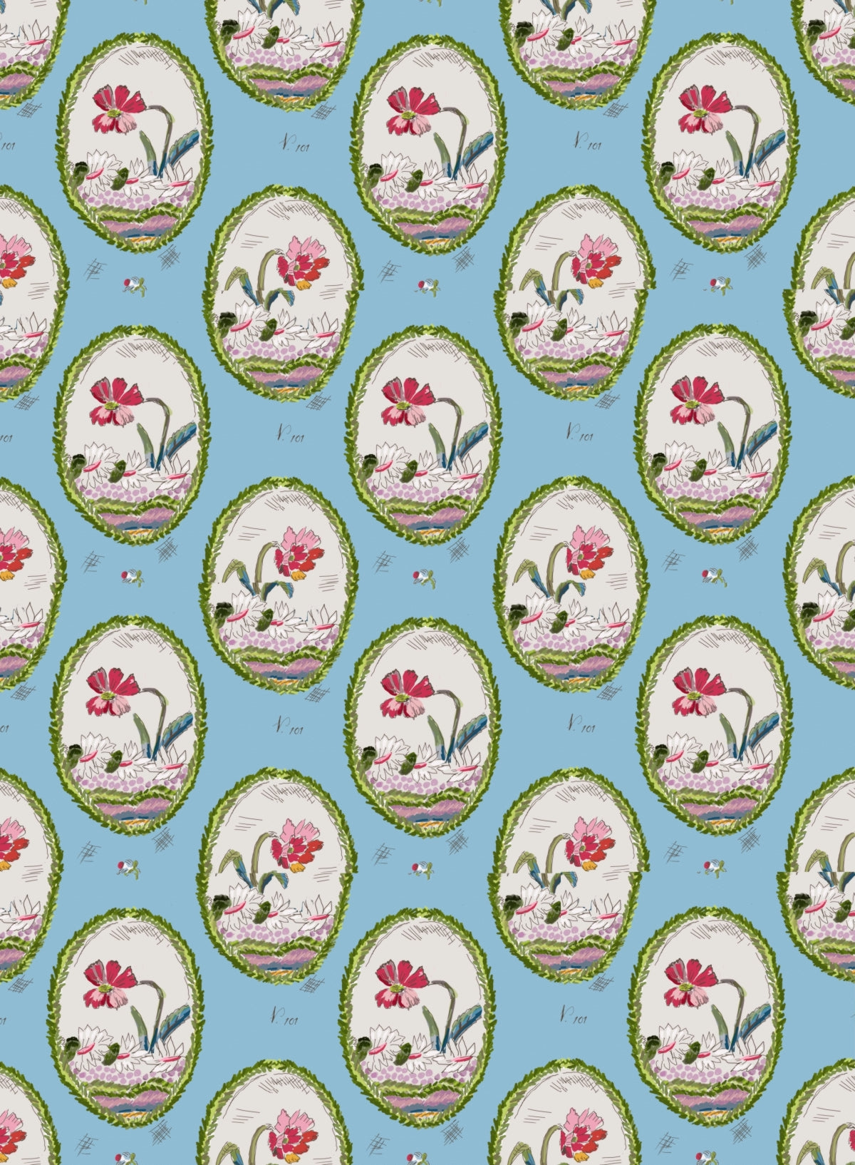 Dana Gibson Botany in Blue, Yardage
