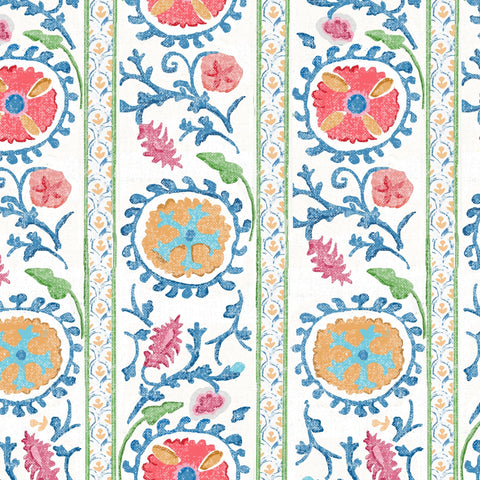 Ramoshka in Blue Wallpaper and Fabric