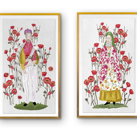 Dana Gibson King and Queen of Poppies, A Set