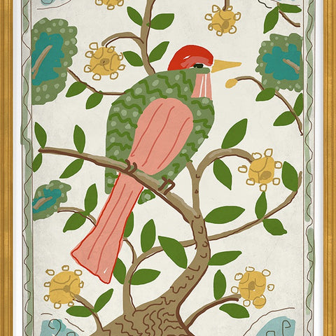 Dana Gibson pink Throated Thrush