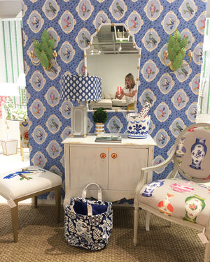 Dana Gibson Eden in Blue, Wall Paper and Fabric