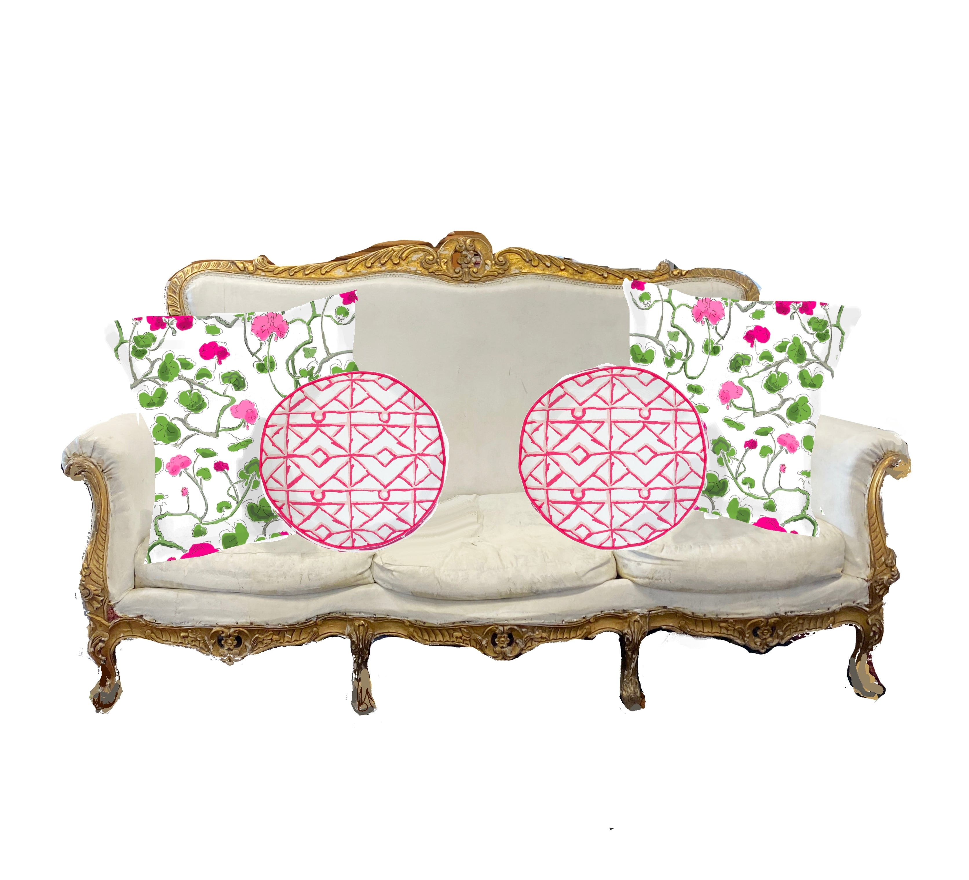Dana Gibson Pill Box Round in Pink Twig