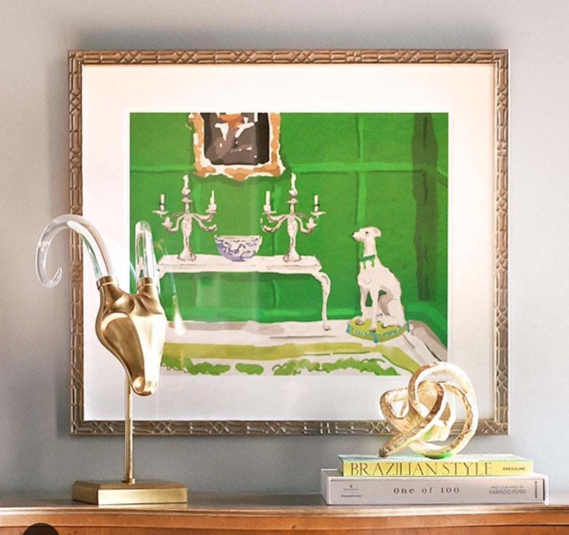 Dana Gibson Green Dog