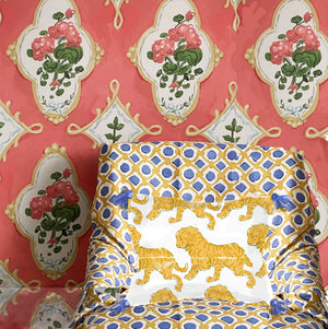 Dana Gibson Marakesh in Coral, Wall Paper and Fabric