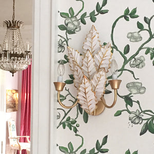 Dana Gibson Margot Sconce in White