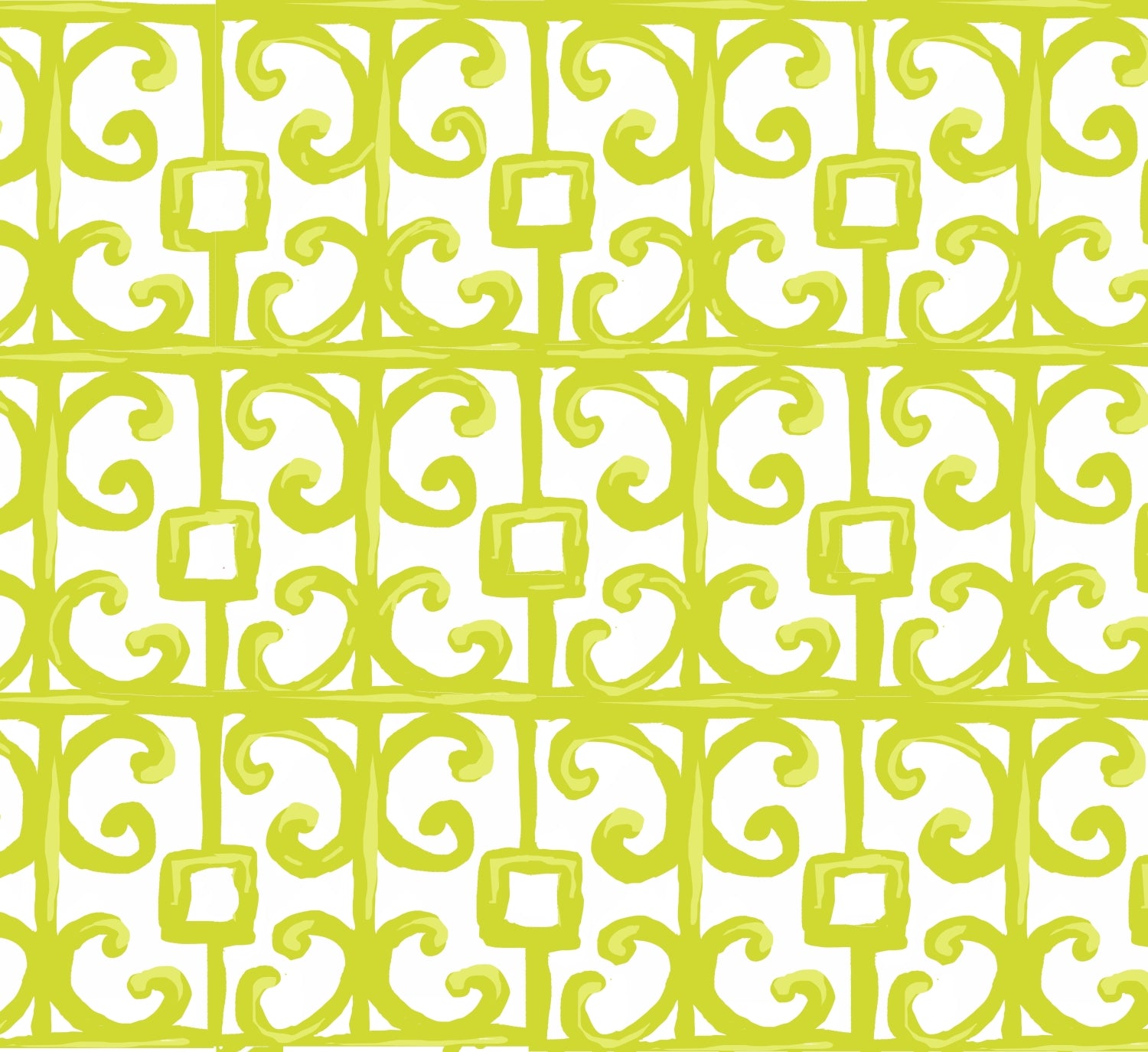 Silk Scroll  Wall Paper, Chartreuse