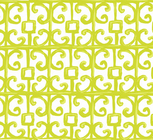 Silk Scroll  Wall Paper, Chartreuse
