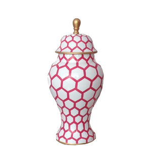 Dana Gibson Ginger Jar, Small in Pink Mesh