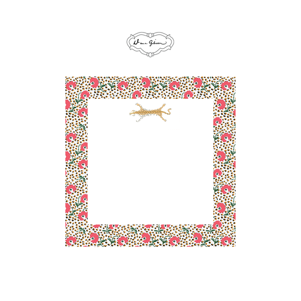 Dana Gibson Jaipur Leopard Notepad-Red