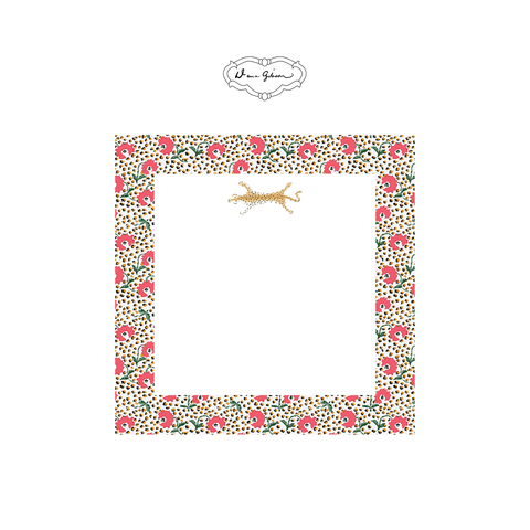 Dana Gibson Jaipur Leopard Notepad-Red
