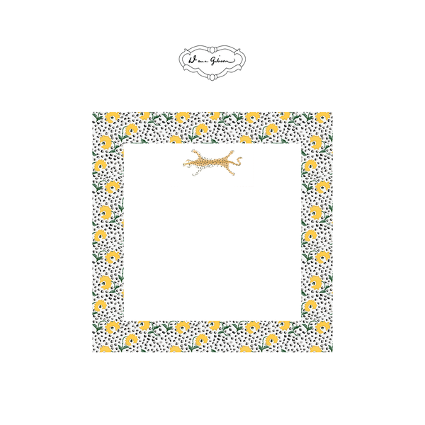Dana Gibson Jaipur Leopard Notepad-Yellow