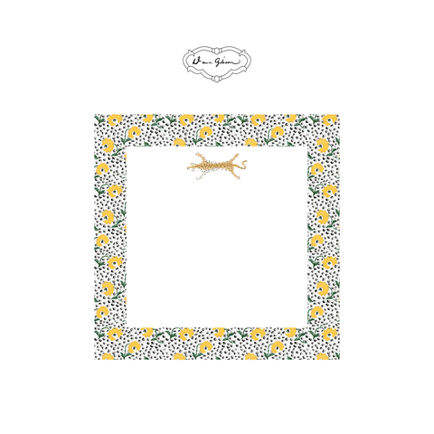 Dana Gibson Jaipur Leopard Notepad-Yellow