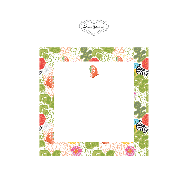 Dana Gibson Kimono Butterfly Notepad-White