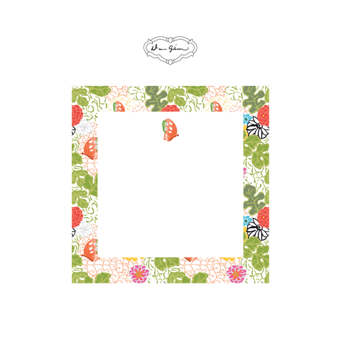 Dana Gibson Kimono Butterfly Notepad-White