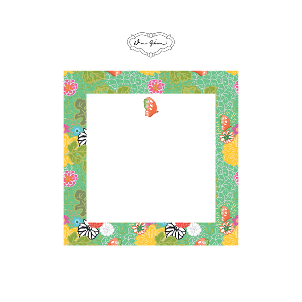 Dana Gibson Kimono Butterfly Notepad-Turquoise