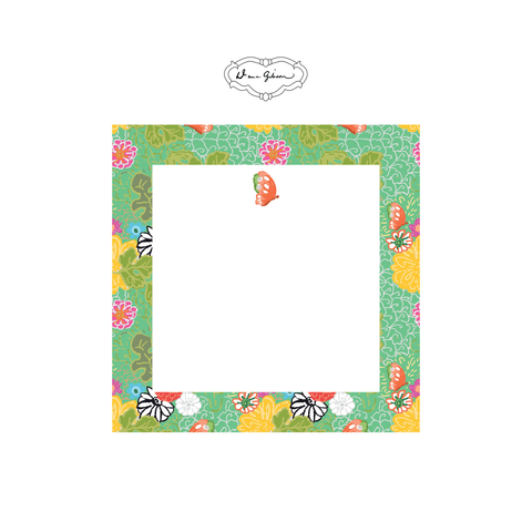 Dana Gibson Kimono Butterfly Notepad-Turquoise