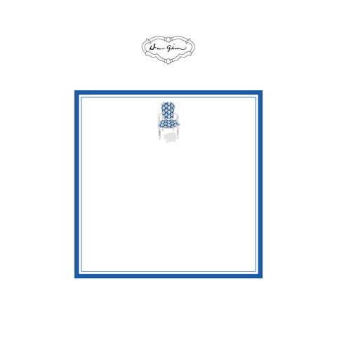 Dana Gibson Nance Chair Notepad-Blue