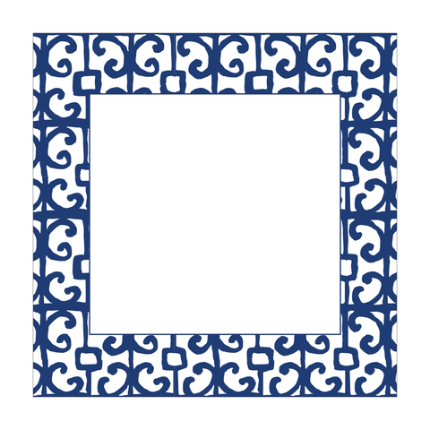 Silk Scroll in Navy Notepad