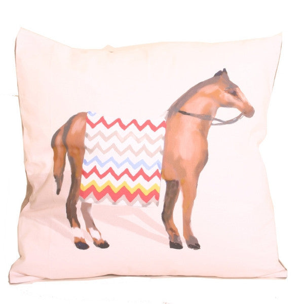 Dana Gibson Horse Pillow