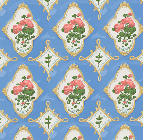 Dana Gibson Marrakesh in Blue, Wall Paper and Fabric