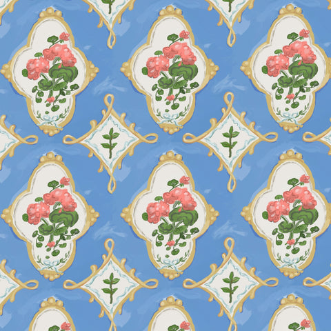 Dana Gibson Marrakesh in Blue, Wall Paper and Fabric